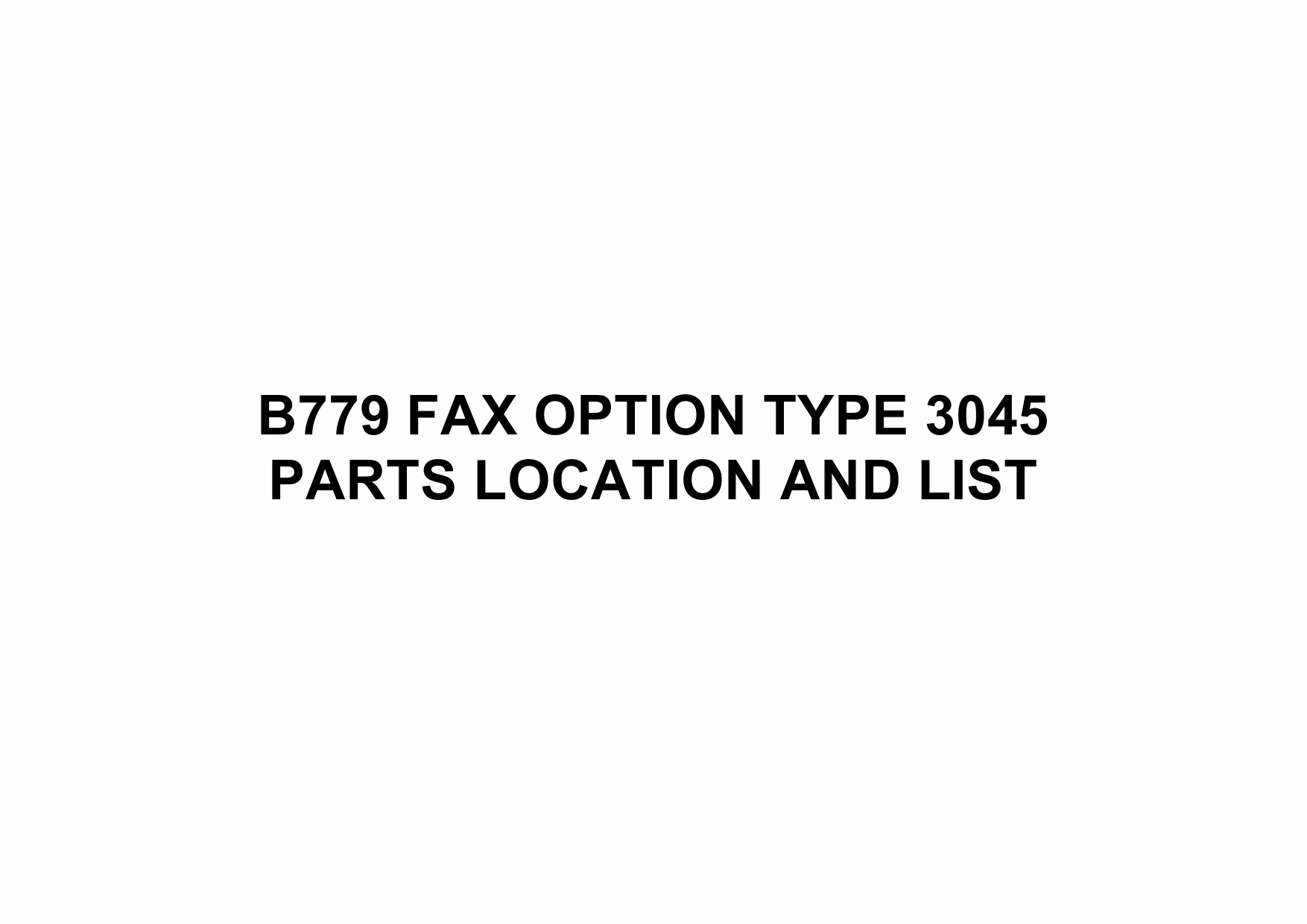 RICOH Options B779 FAX-OPTION-TYPE-3045 Parts Catalog PDF download-1